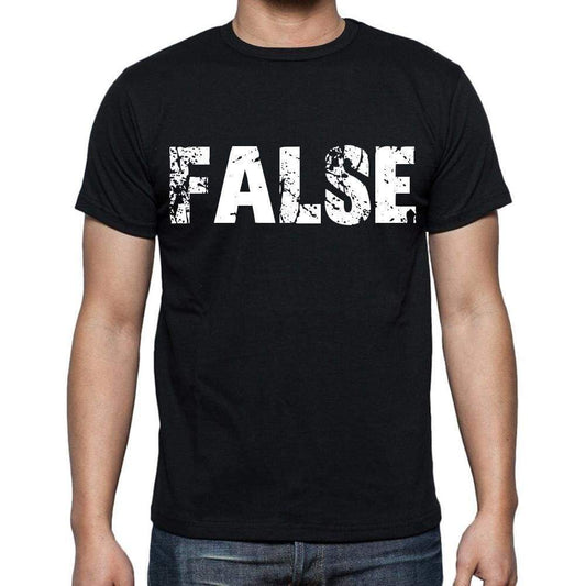 False Mens Short Sleeve Round Neck T-Shirt Black T-Shirt En