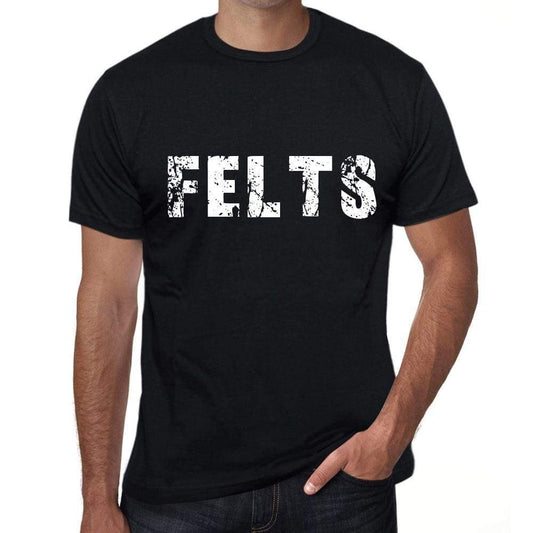 Felts Mens Retro T Shirt Black Birthday Gift 00553 - Black / Xs - Casual