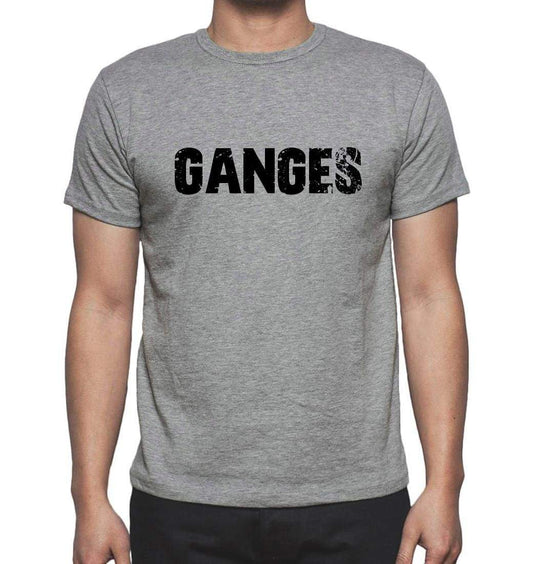Ganges Grey Mens Short Sleeve Round Neck T-Shirt 00018 - Grey / S - Casual