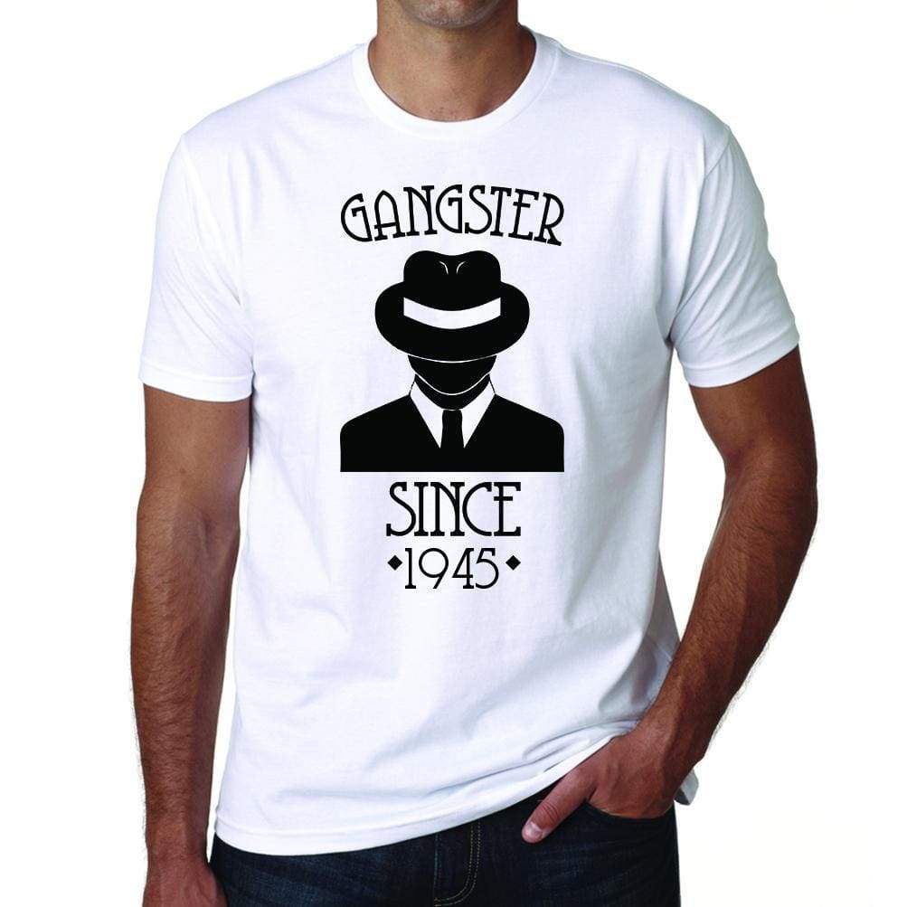 Gangster 1945 Mens Short Sleeve Round Neck T-Shirt 00125 - White / S - Casual