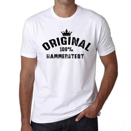 Hammerstedt 100% German City White Mens Short Sleeve Round Neck T-Shirt 00001 - Casual