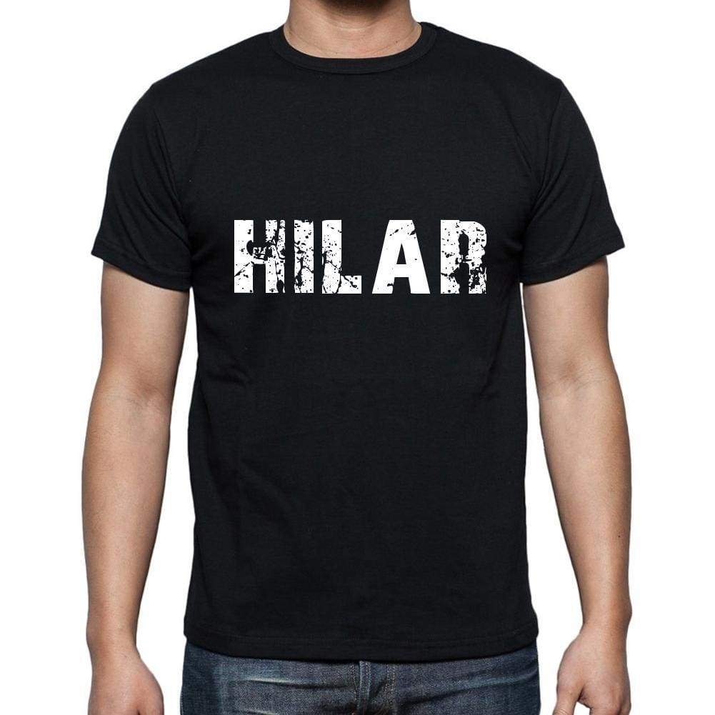Hilar Mens Short Sleeve Round Neck T-Shirt 5 Letters Black Word 00006 - Casual