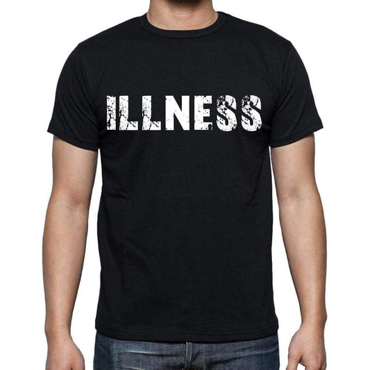 Illness Mens Short Sleeve Round Neck T-Shirt Black T-Shirt En