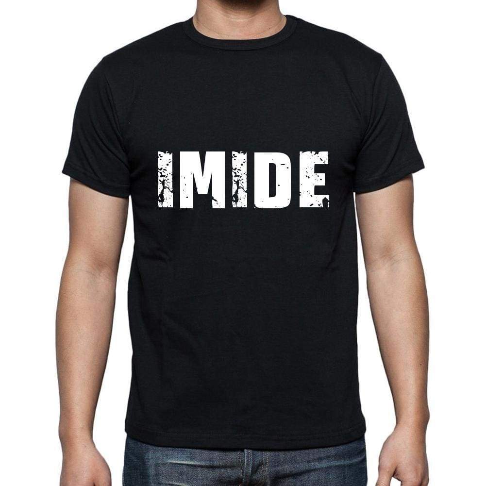 Imide Mens Short Sleeve Round Neck T-Shirt 5 Letters Black Word 00006 - Casual