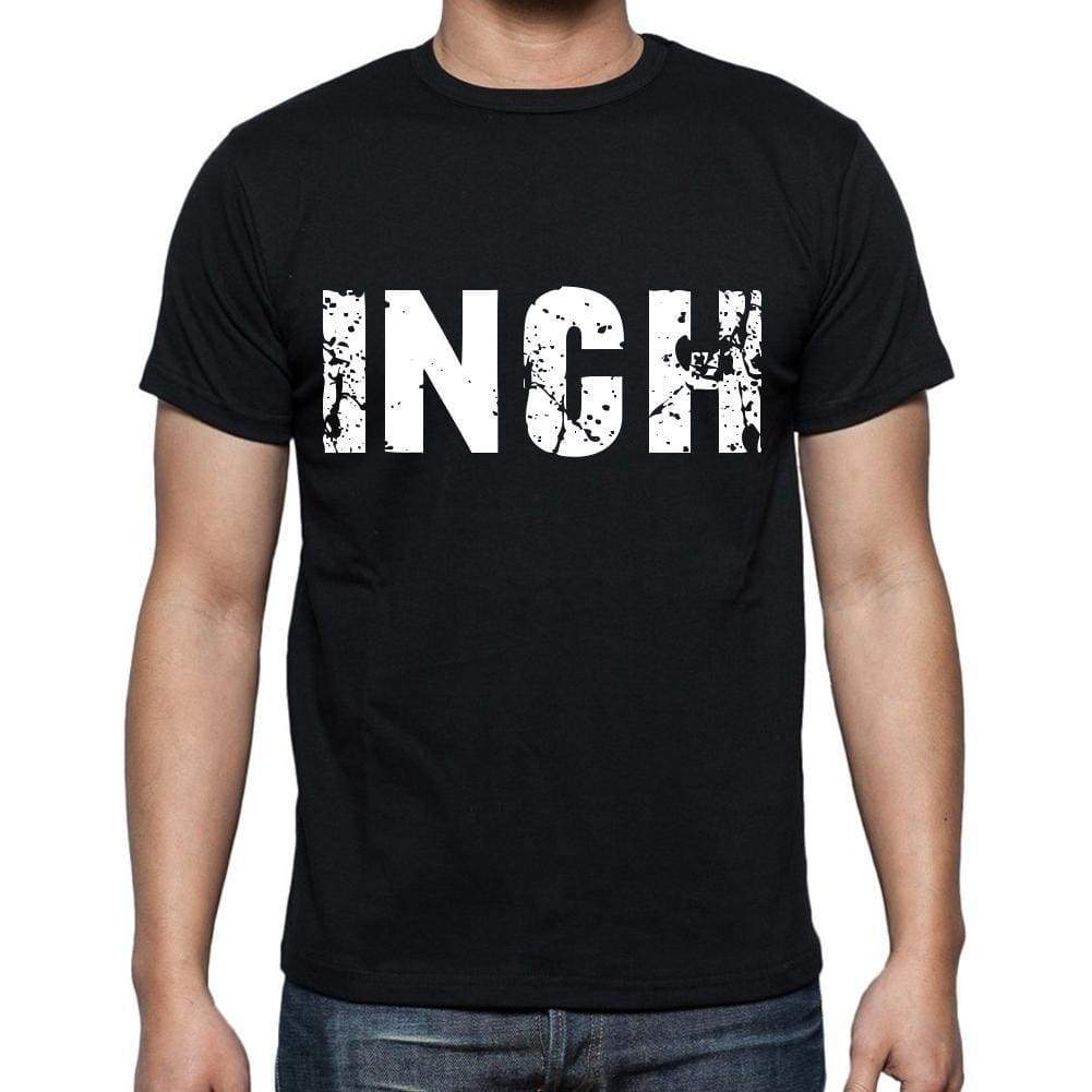 Inch Mens Short Sleeve Round Neck T-Shirt 4 Letters Black - Casual