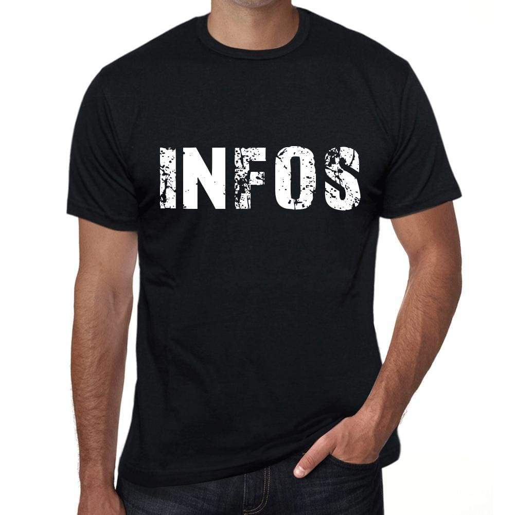 Infos Mens Retro T Shirt Black Birthday Gift 00553 - Black / Xs - Casual