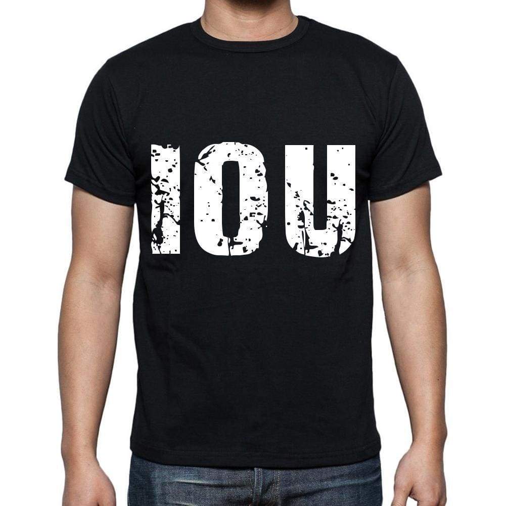 Iou Men T Shirts Short Sleeve T Shirts Men Tee Shirts For Men Cotton Black 3 Letters - Casual