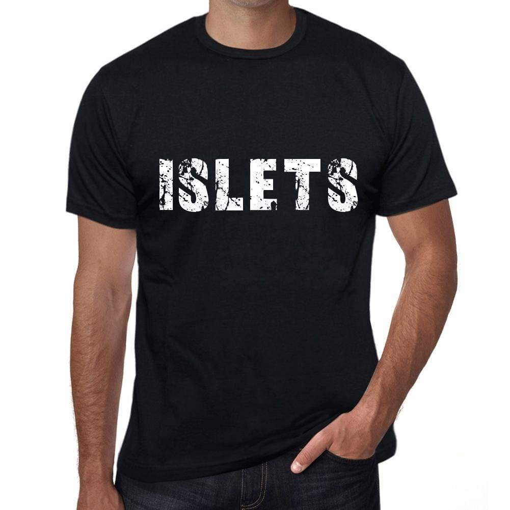 Islets Mens Vintage T Shirt Black Birthday Gift 00554 - Black / Xs - Casual