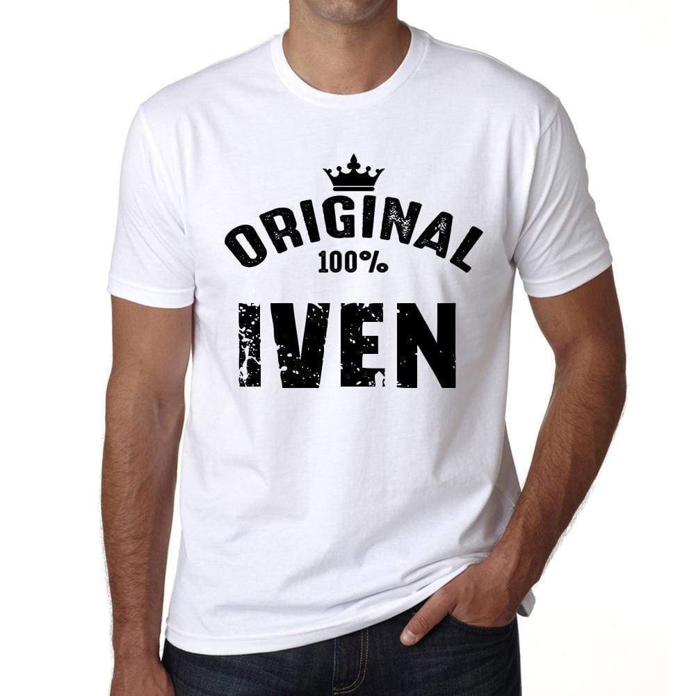Iven 100% German City White Mens Short Sleeve Round Neck T-Shirt 00001 - Casual