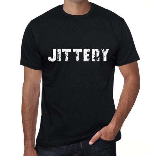 Jittery Mens T Shirt Black Birthday Gift 00555 - Black / Xs - Casual