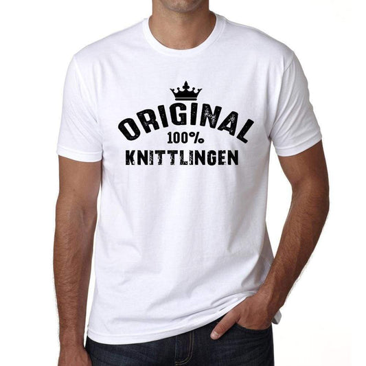 Knittlingen 100% German City White Mens Short Sleeve Round Neck T-Shirt 00001 - Casual