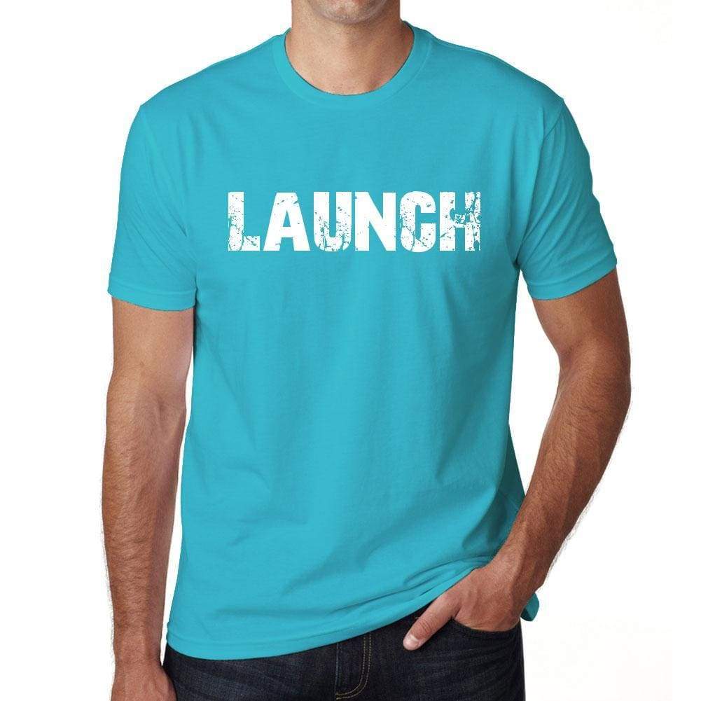 Launch Mens Short Sleeve Round Neck T-Shirt - Blue / S - Casual