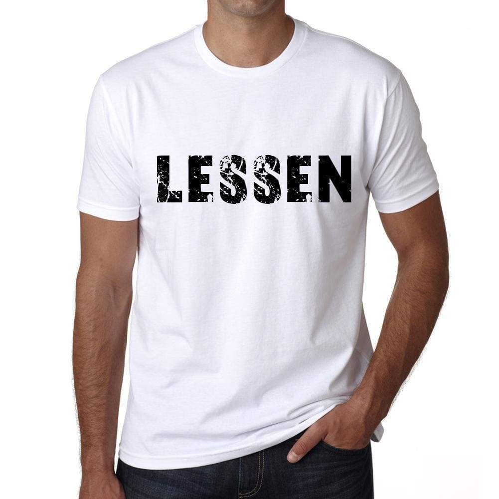 Lessen Mens T Shirt White Birthday Gift 00552 - White / Xs - Casual