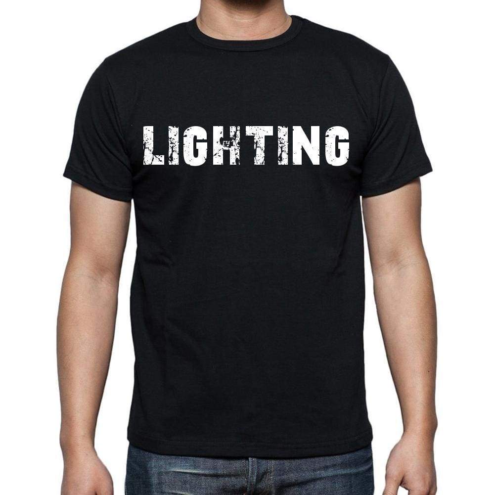 Lighting Mens Short Sleeve Round Neck T-Shirt - Casual