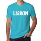 Lisbon Mens Short Sleeve Round Neck T-Shirt 00020 - Blue / S - Casual