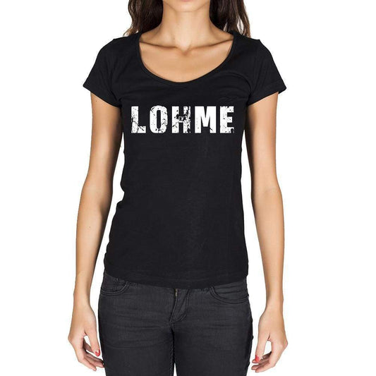 Lohme German Cities Black Womens Short Sleeve Round Neck T-Shirt 00002 - Casual