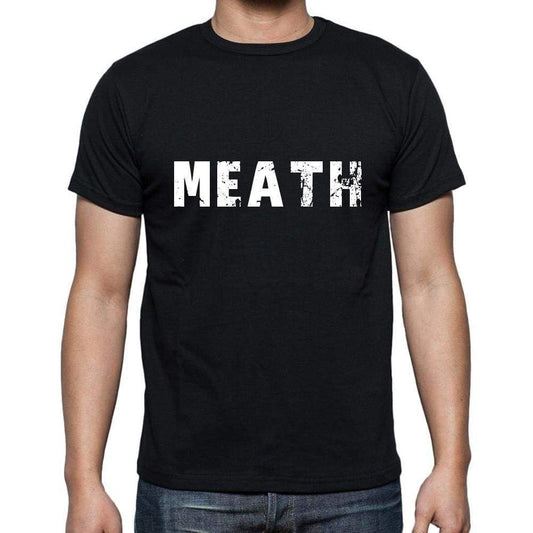 Meath Mens Short Sleeve Round Neck T-Shirt 5 Letters Black Word 00006 - Casual