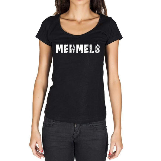 Mehmels German Cities Black Womens Short Sleeve Round Neck T-Shirt 00002 - Casual