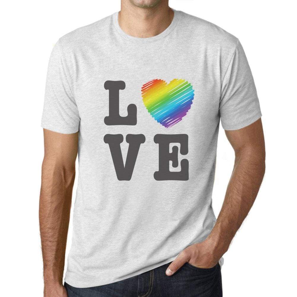 Mens Graphic T-Shirt LGBT Love Vintage White - Vintage White / XS / Cotton - T-Shirt