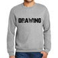 Mens Printed Graphic Sweatshirt Popular Words Drawing Grey Marl - Grey Marl / Small / Cotton - Sweatshirts