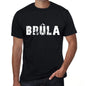 Mens Tee Shirt Vintage T Shirt Brûla X-Small Black 00558 - Black / Xs - Casual