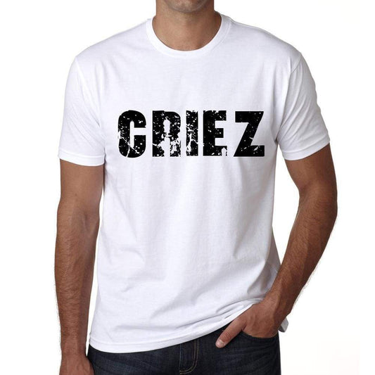 Mens Tee Shirt Vintage T Shirt Criez X-Small White 00561 - White / Xs - Casual