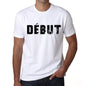 Mens Tee Shirt Vintage T Shirt Début X-Small White 00561 - White / Xs - Casual