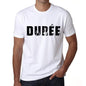 Mens Tee Shirt Vintage T Shirt Durée X-Small White 00561 - White / Xs - Casual