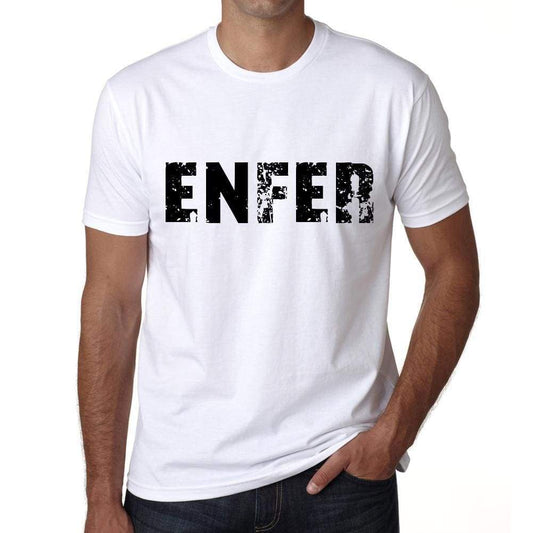 Mens Tee Shirt Vintage T Shirt Enfer X-Small White 00561 - White / Xs - Casual