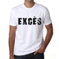 Mens Tee Shirt Vintage T Shirt Excés X-Small White 00561 - White / Xs - Casual