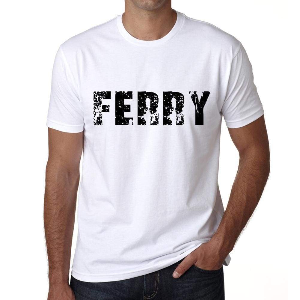 Mens Tee Shirt Vintage T Shirt Ferry X-Small White 00561 - White / Xs - Casual