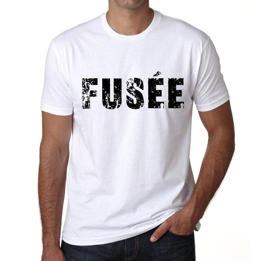 Mens Tee Shirt Vintage T Shirt Fusée X-Small White 00561 - White / Xs - Casual