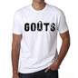 Mens Tee Shirt Vintage T Shirt Goûts X-Small White 00561 - White / Xs - Casual