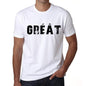 Mens Tee Shirt Vintage T Shirt Grèât X-Small White 00561 - White / Xs - Casual