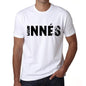 Mens Tee Shirt Vintage T Shirt Innès X-Small White 00561 - White / Xs - Casual