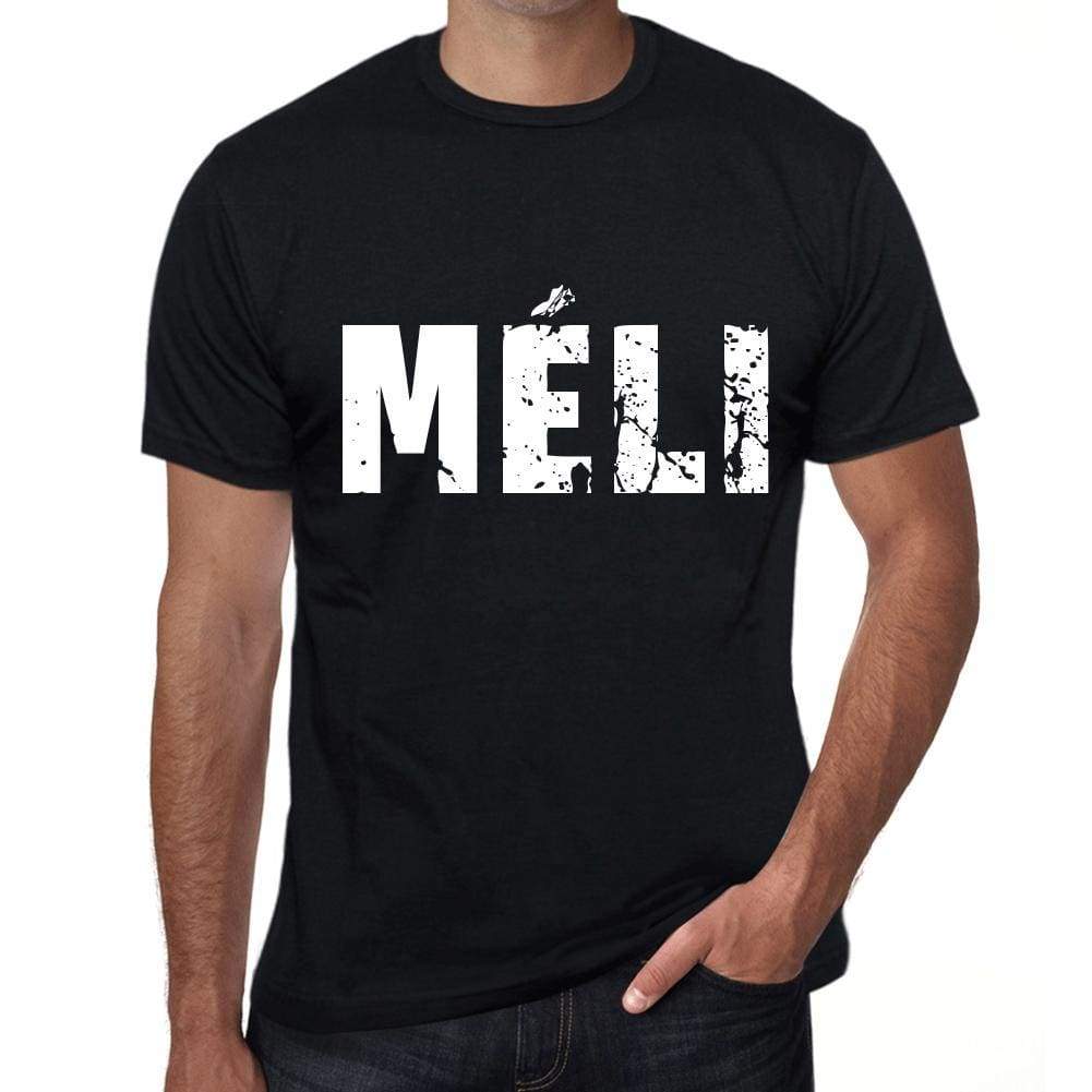 Mens Tee Shirt Vintage T Shirt Méli X-Small Black 00557 - Black / Xs - Casual