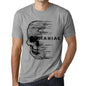 Mens Vintage Tee Shirt Graphic T Shirt Anxiety Skull Maniac Grey Marl - Grey Marl / Xs / Cotton - T-Shirt