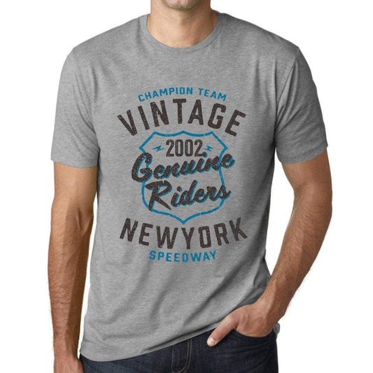 Mens Vintage Tee Shirt Graphic T Shirt Genuine Riders 2002 Grey Marl - Grey Marl / Xs / Cotton - T-Shirt
