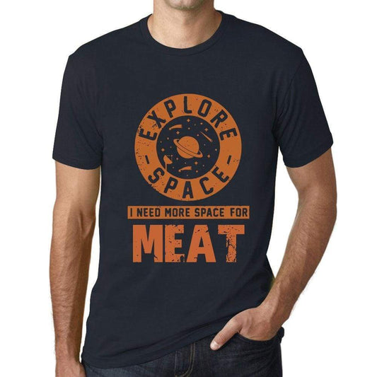 Mens Vintage Tee Shirt Graphic T Shirt I Need More Space For Meat Navy - Navy / Xs / Cotton - T-Shirt