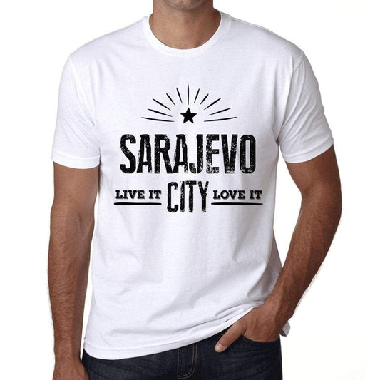 Mens Vintage Tee Shirt Graphic T Shirt Live It Love It Sarajevo White - White / Xs / Cotton - T-Shirt