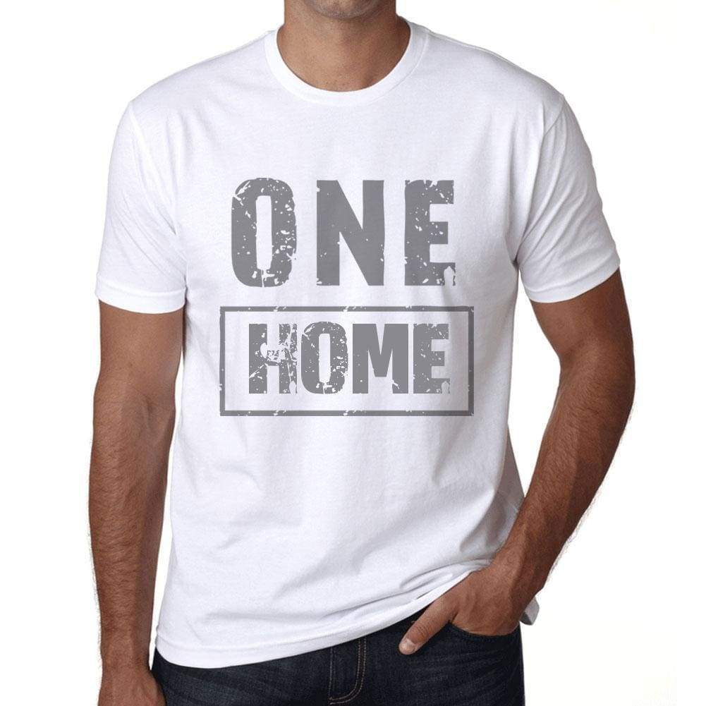 Mens Vintage Tee Shirt Graphic T Shirt One Home White - White / Xs / Cotton - T-Shirt