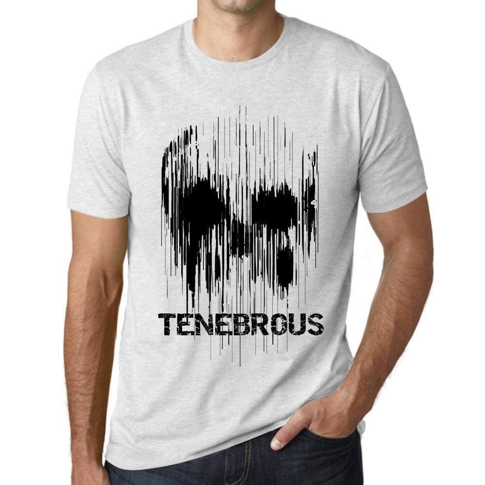 Mens Vintage Tee Shirt Graphic T Shirt Skull Tenebrous Vintage White - Vintage White / Xs / Cotton - T-Shirt