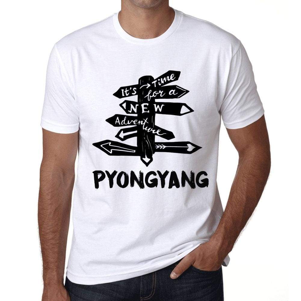 Mens Vintage Tee Shirt Graphic T Shirt Time For New Advantures Pyongyang White - White / Xs / Cotton - T-Shirt