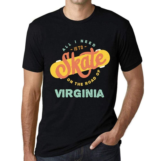 Mens Vintage Tee Shirt Graphic T Shirt Virginia Black - Black / Xs / Cotton - T-Shirt