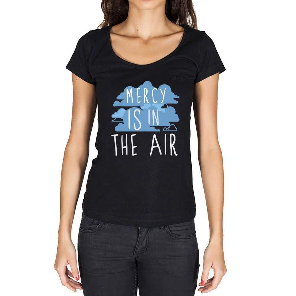 Mercy In The Air Black Womens Short Sleeve Round Neck T-Shirt Gift T-Shirt 00303 - Black / Xs - Casual