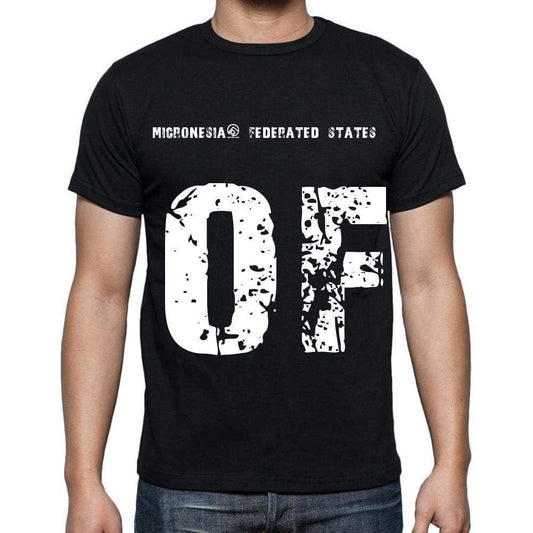 Micronesia Federated States Of T-Shirt For Men Short Sleeve Round Neck Black T Shirt For Men - T-Shirt