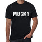 Mucky Mens Retro T Shirt Black Birthday Gift 00553 - Black / Xs - Casual