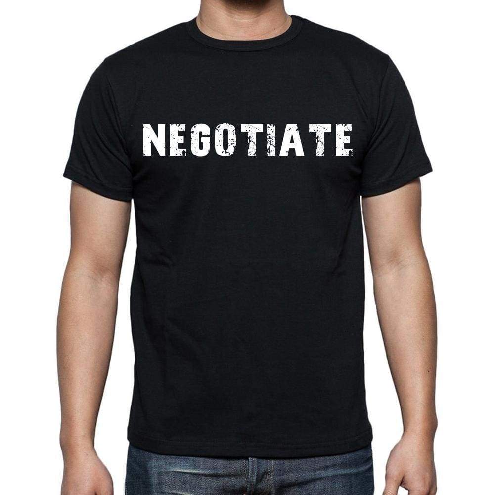 Negotiate Mens Short Sleeve Round Neck T-Shirt Black T-Shirt En