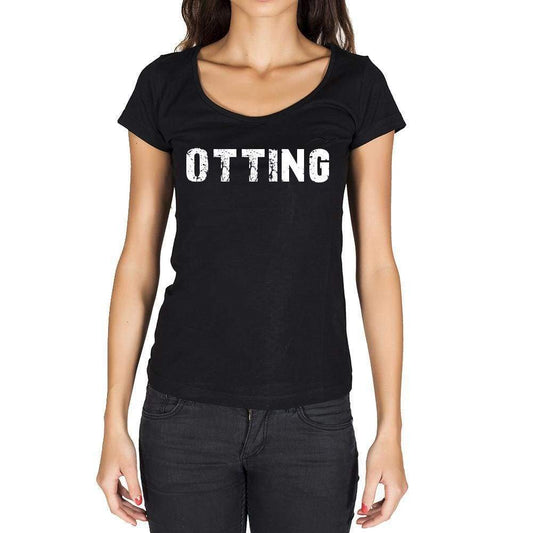 Otting German Cities Black Womens Short Sleeve Round Neck T-Shirt 00002 - Casual