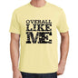 Overall Like Me Yellow Mens Short Sleeve Round Neck T-Shirt 00294 - Yellow / S - Casual
